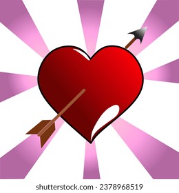 heart logo pierced by arrow