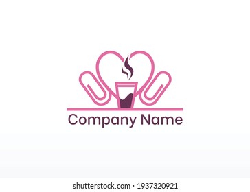 Logoleser für das Herz, Lesesaal, Kaffeetasse, Büroklammer