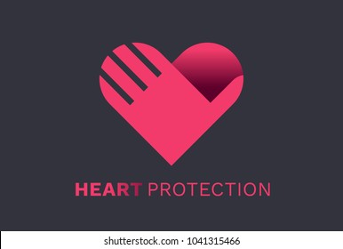 Heart Logo Symbol. Cardiology Health Care Center, Clinic Logo.