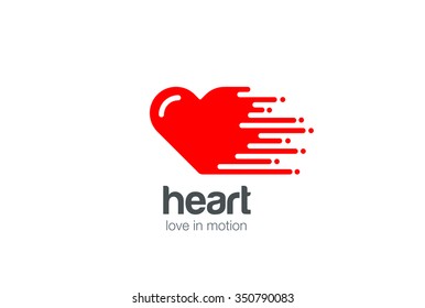 Heart Logo symbol of Love design vector template.
Cardiology Logotype. St. Valentines Day motion icon.