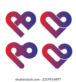 heart logo, heart template,
eps editable, ab logo
