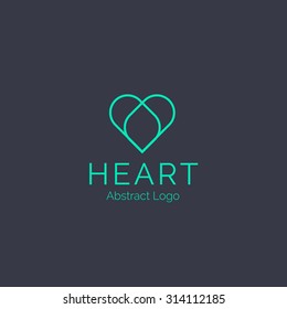 Heart logo template. Healthcare Corporate branding identity