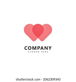 Heart logo template  Love logo icon vector design