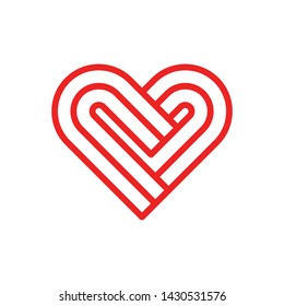 Heart logo template vector abstract icon design