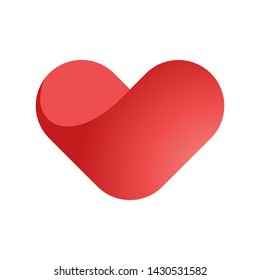 Heart logo template vector abstract icon design