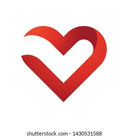 Heart logo template vector abstract icon design