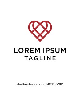 Heart logo template vector abstract icon design