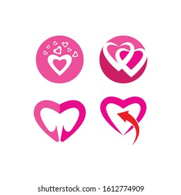 Heart Logo Template vector illustration