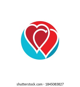 Heart Logo Template vector illustration design
