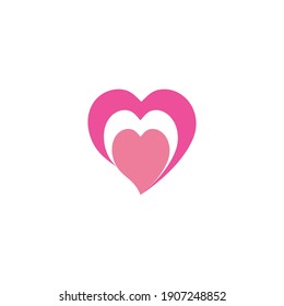 Ilustración vectorial de la plantilla de logotipo de corazón