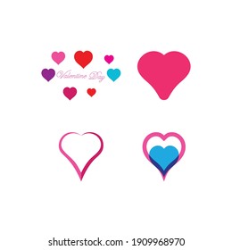 Ilustración vectorial de la plantilla de logotipo de corazón