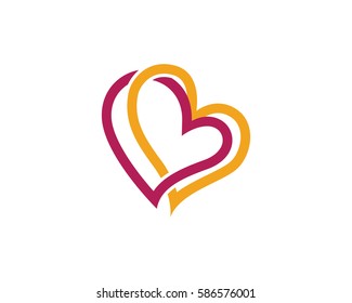 Heart Logo template vector illustration design