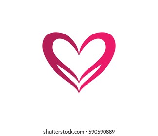 Heart Logo Template vector illustration