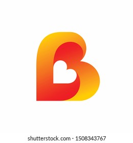 Heart logo that formed letter B