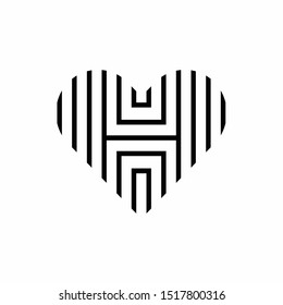 Heart logo that formed letter H