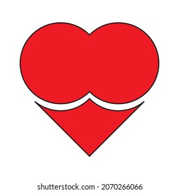 Heart logo vector design illustration for your business identity template.  Creative company name with slogan brand logo. cardiology medical healthcare logo concept. Beautiful Company Logo Idea, love