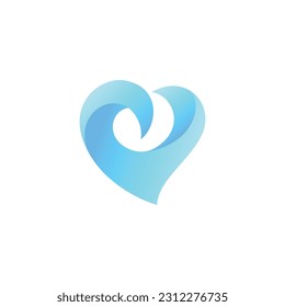 Diseño de vectores con logotipo cardiaco moderno y colorido