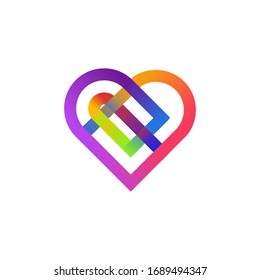 Heart logo vector design. Valentines day and love icon symbol. Eps10