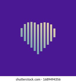 Heart logo vector design. Valentines day and love icon symbol. Eps10