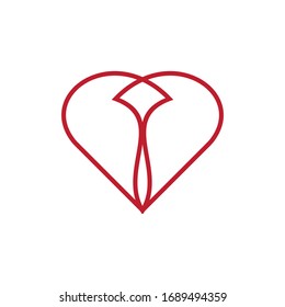 Heart logo vector design. Valentines day and love icon symbol. Eps10