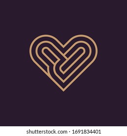 Heart logo vector design. Valentines day and love icon symbol. Eps10