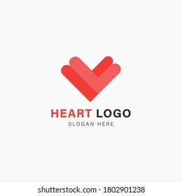 Herzlogos, Vektordesign. Valentinstag Logotype und Liebessymbol.