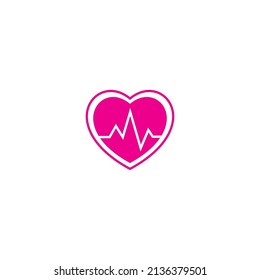heart logo vector illustration symbol design.