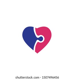 HEART LOGO VECTOR ILUSTRATION TEMPLATE