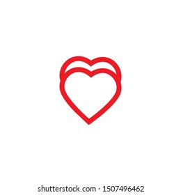 HEART LOGO VECTOR ILUSTRATION TEMPLATE