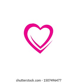 HEART LOGO VECTOR ILUSTRATION TEMPLATE