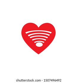 HEART LOGO VECTOR ILUSTRATION TEMPLATE