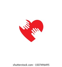 HEART LOGO VECTOR ILUSTRATION TEMPLATE