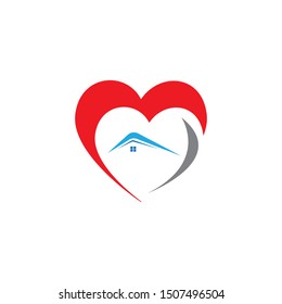 HEART LOGO VECTOR ILUSTRATION TEMPLATE