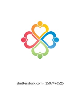 HEART LOGO VECTOR ILUSTRATION TEMPLATE