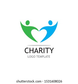 HEART LOGO VECTOR ILUSTRATION TEMPLATE