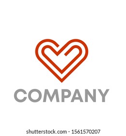 heart logo vector . Love design template sign