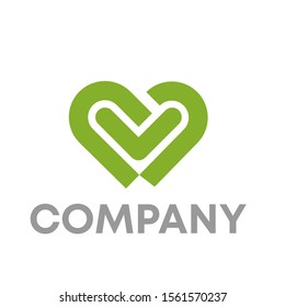 heart logo vector . Love design template sign