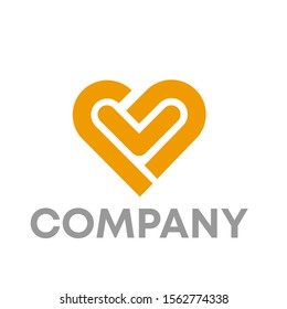 heart logo vector . Love design template sign