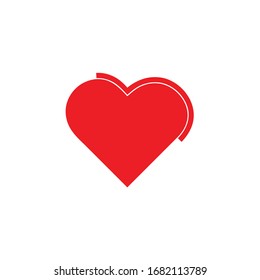 Logo del corazón. Icono de amor vectorial. Ilustración de las existencias
