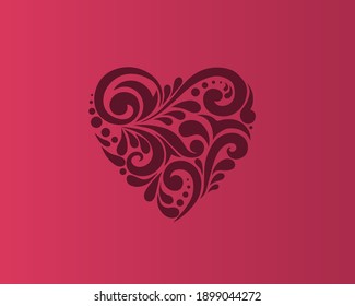 Heart logo vector with premium resolution.