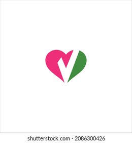 comprobación de plantilla de vector de logotipo de corazón