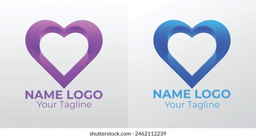 Heart logo vector vector template. Symbol of love