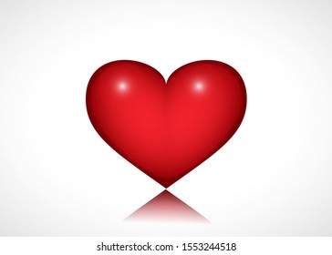 Heart Logo Vector For Valentine Day - Isolated On Gray Background - Vector Illustration. Heart Icon For Wedding, Label, Banner, Symbol, Love Icon And Logo Design. Modern Heart Logo. Love Icon