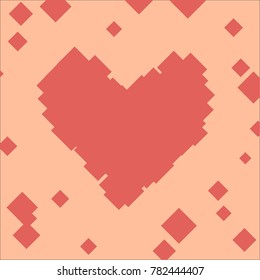 Heart logo  which consists of isolated elements. Modern style with ethnic elements in heart logo. Can be used as print, wallpaper, cards, valentine cards, logo, background and etc.