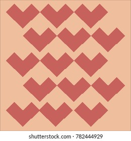 Heart logo  which consists of isolated elements. Modern style with ethnic elements in heart logo. Can be used as print, wallpaper, cards, valentine cards, logo, background and etc.