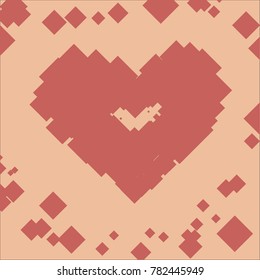 Heart logo  which consists of isolated elements. Modern style with ethnic elements in heart logo. Can be used as print, wallpaper, cards, valentine cards, logo, background and etc.