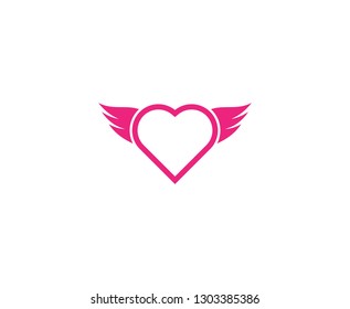 Heart logo wings 