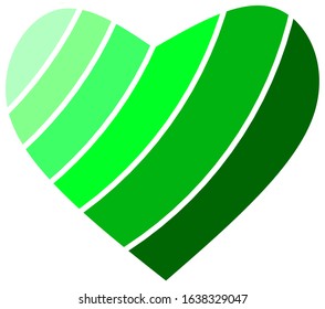 heart logos with shades of green are perfect for making your design decoration, and completing your valentine's day,