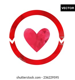 Heart logo,vector illustration