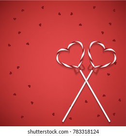 heart lollipop candy for valentine day